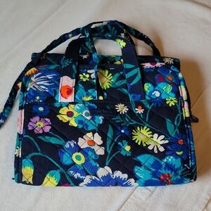 Vera Bradley Moonlight Garden Quilted Hanging Travel Toiletry  bag